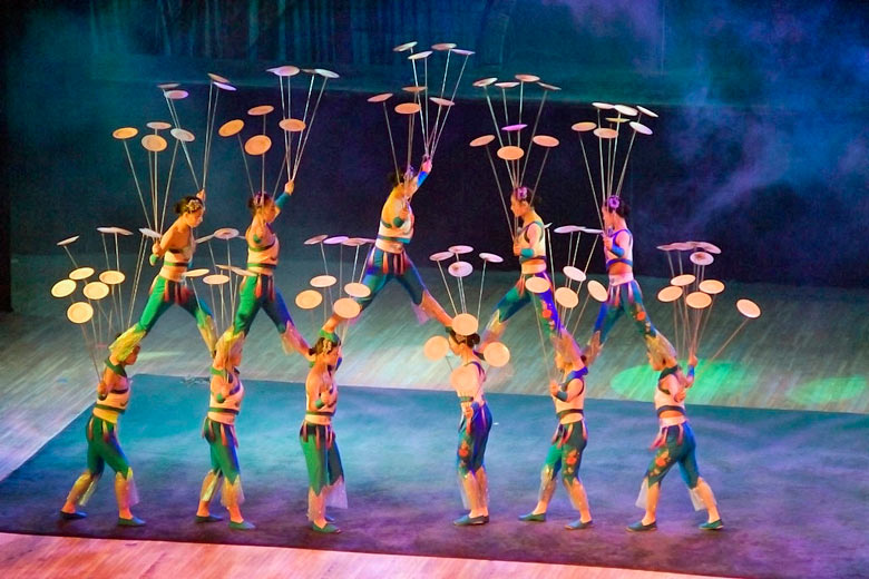 Acrobats performing in Beijing