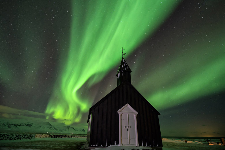 Aurora on a clear winter's night, Iceland