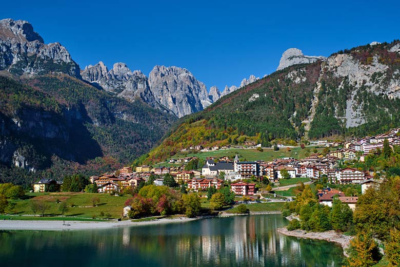 Autumn day in Molveno, Italy