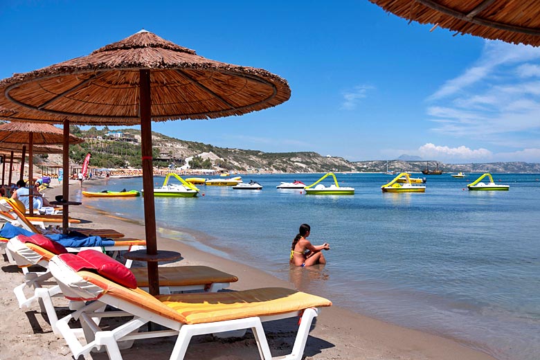 The balmy waters of Paradise Beach, Kos