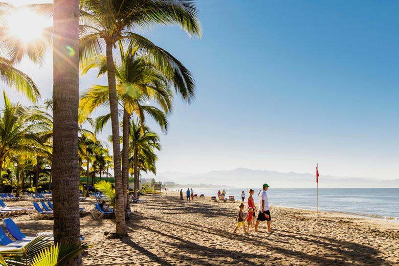 The beach at Riu Palace Pacifico Hotel, Nuevo Vallarta, Mexico