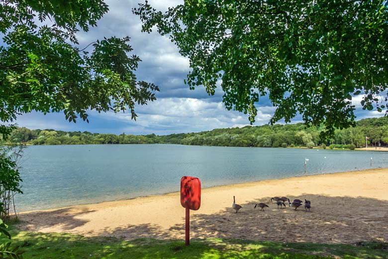 The sandy shores of Ruislip Lido