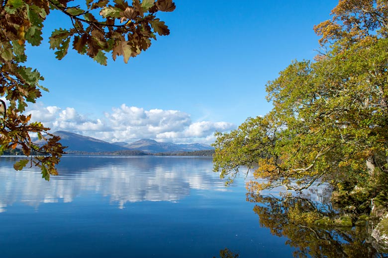 Beautiful autumn weather at Loch Lomond, Scotland, UK