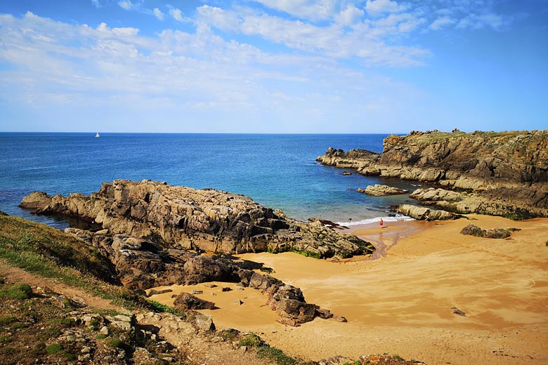 Taking a dip at Belle Maison Beach