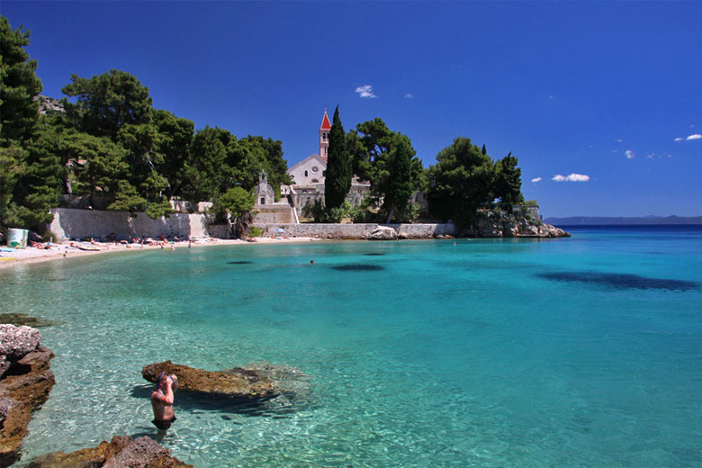 Blue sky, crystal clear water, Brac Island