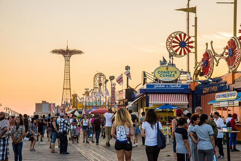 Along the Boardwalk at Coney Island