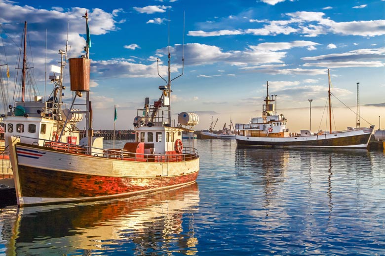 Boats in Reykjavik harbour