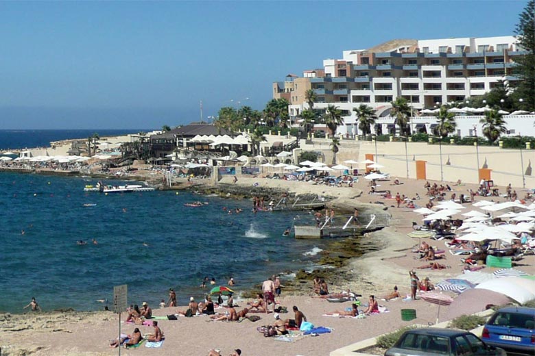 Perched Beach in Bugibba, Malta