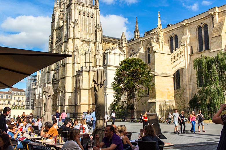 Café outside Saint-André's Cathedral, Bordeaux