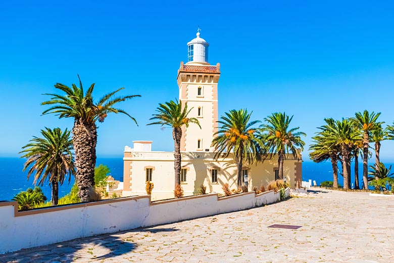 Pretty Cape Spartel Lighthouse, Tangier, Morocco