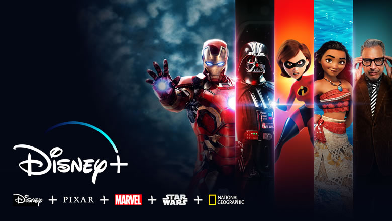 Disney plus Pixar, Marvel, Star Wars & National Geographic