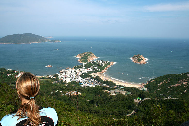 Dragon's Back looking down on Shek-O Beach