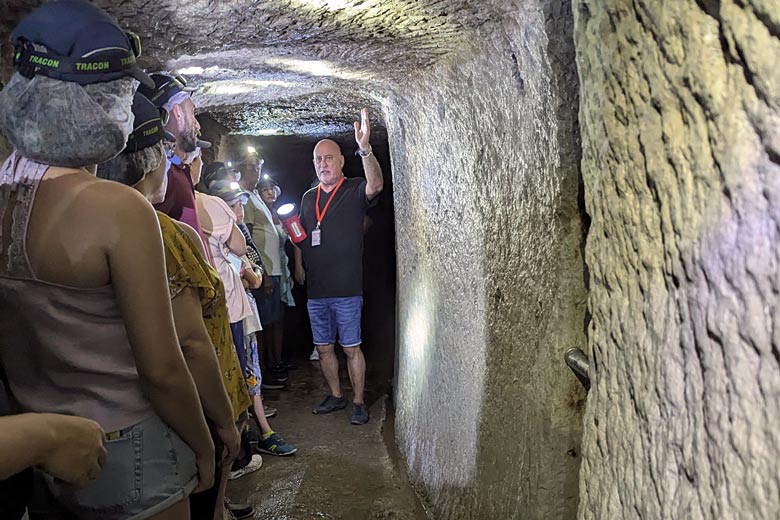 In the hand-chiselled tunnels of Underground Valletta