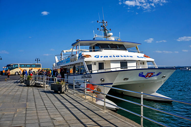 The La Graciosa ferry terminal in Orzola, Lanzarote