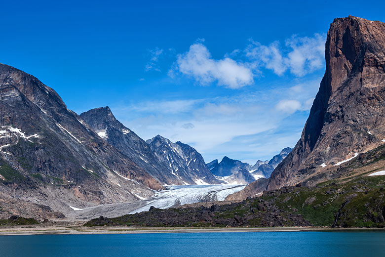 Melting glacier in Prins Christian Sund, Greenland