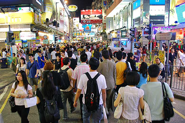 Heading for the Ladies Market in Kowloon