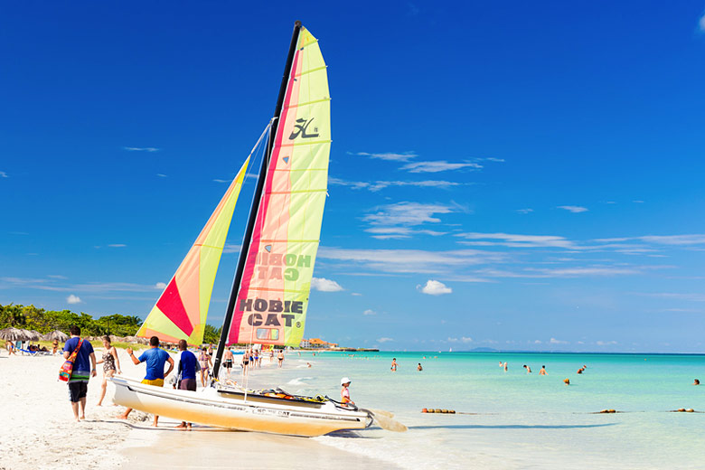 Hop aboard a Hobie Cat at Varadero Beach