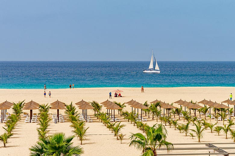 Sandy beach at Santa Maria, Sal