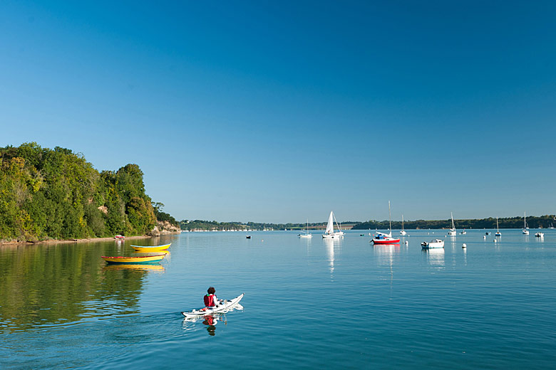 On the water at Langrolay in the Rance Estuary, Brittany