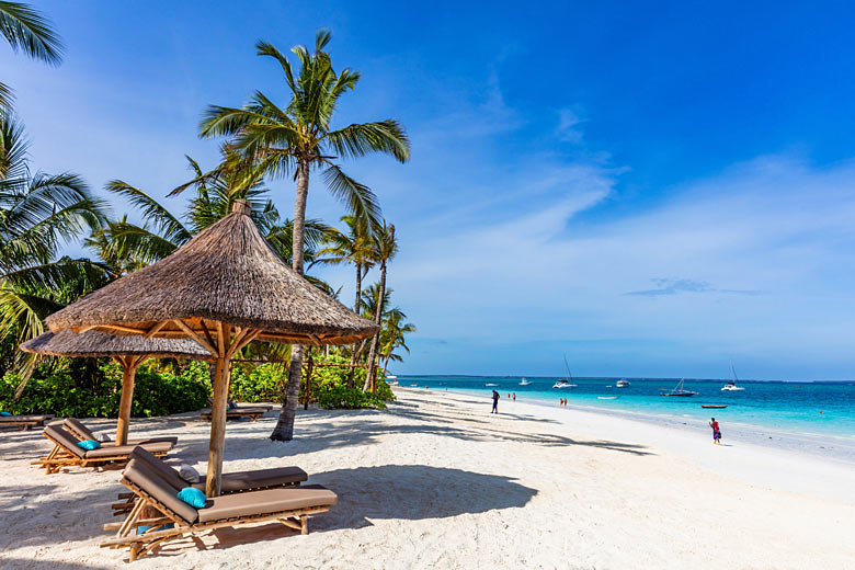 The white-sand beaches of Zanzibar