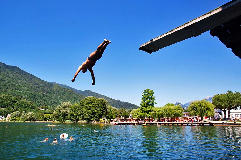 Summer on Lake Levico, Italian Dolomites