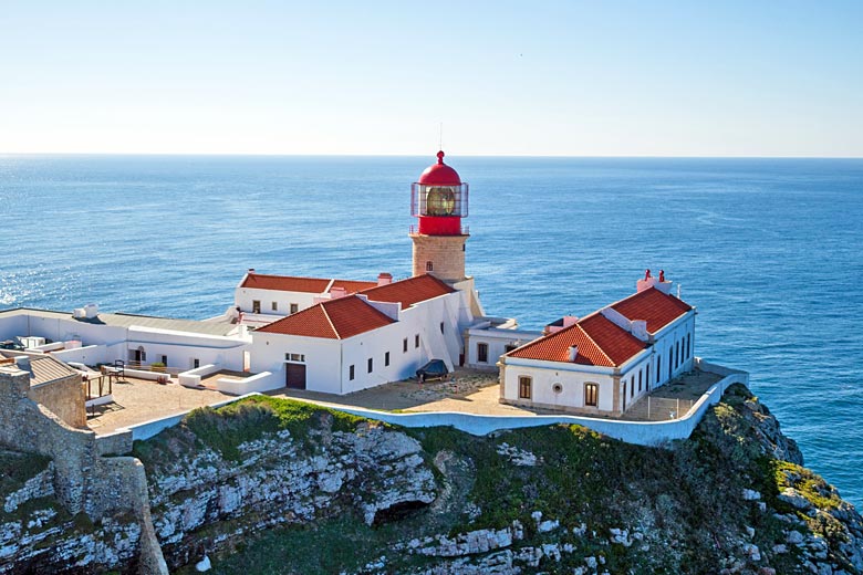 Lighthouse at Cape St Vincent on the southwest tip of Europe