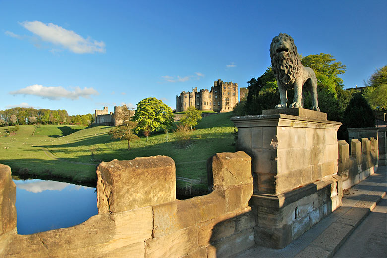 View of Alnwick Castle from Lion Bridge