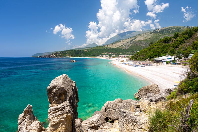 The inviting waters of Livadhi Beach