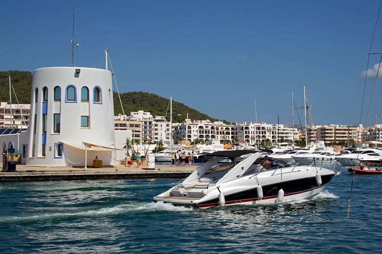 The entrance to Ibiza's largest marina