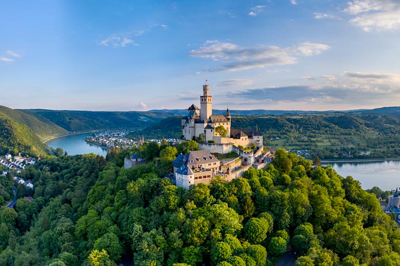 The imposing Marksburg Castle