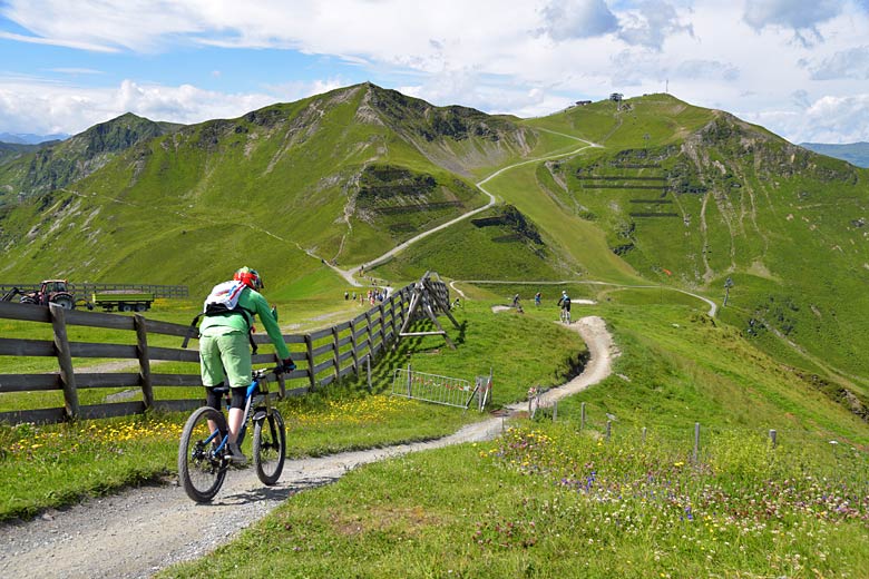 At the top of the X-Line in Saalbach