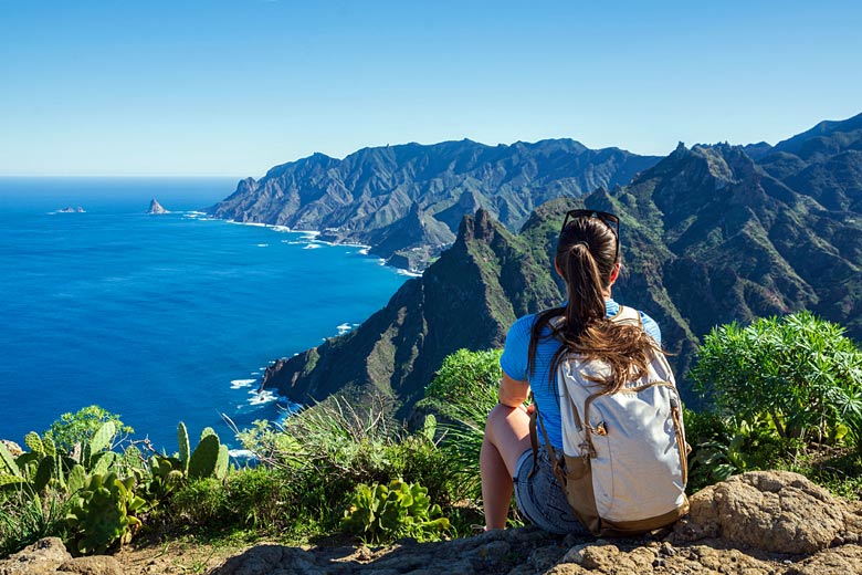 The rugged coast of northern Tenerife