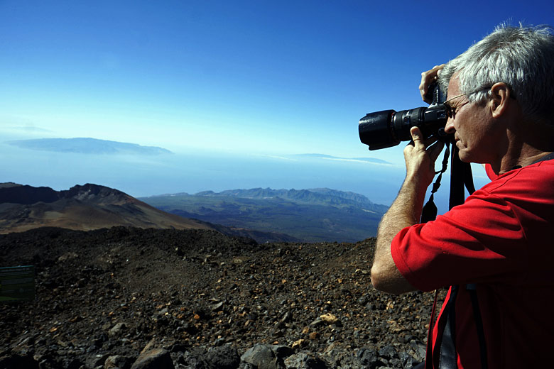 View from Mount Teide over Pico Viejo to La Gomera