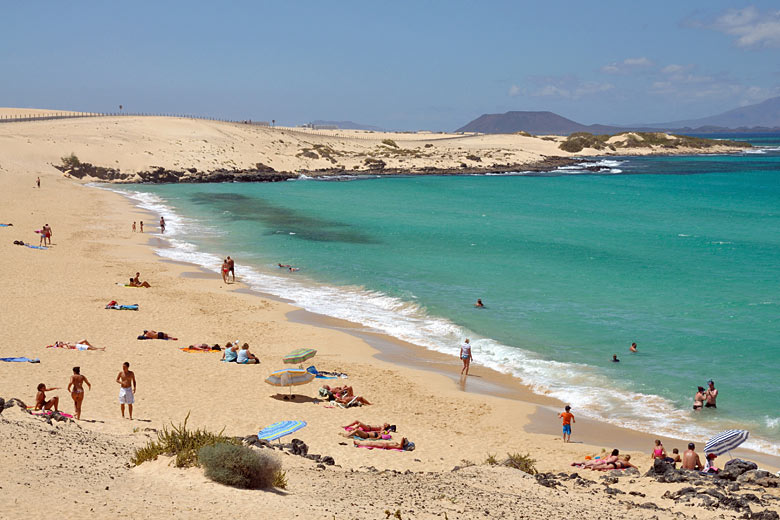 The azure waters of Playa Alzada