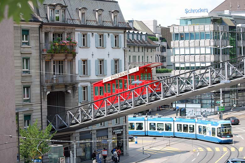 Hop aboard the historic Polybahn, Zurich