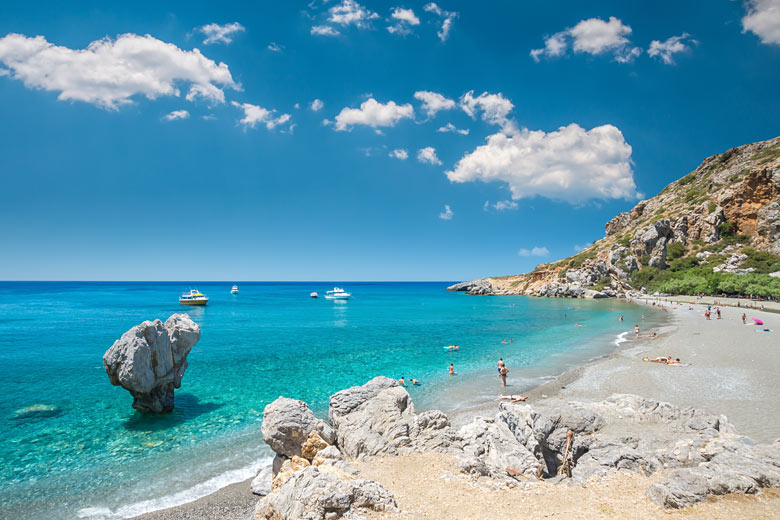 Pretty Preveli Beach, southern Crete