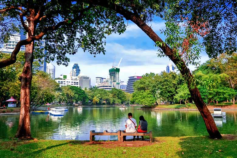 A quiet spot in Lumphini Park, Bangkok