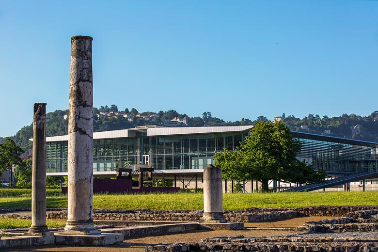 Column ruins in the grounds of the Musée Gallo-Romain, Vienne