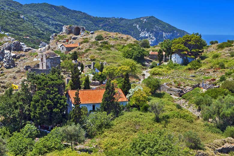 Part of the ruins of the old Kastro, Skiathos