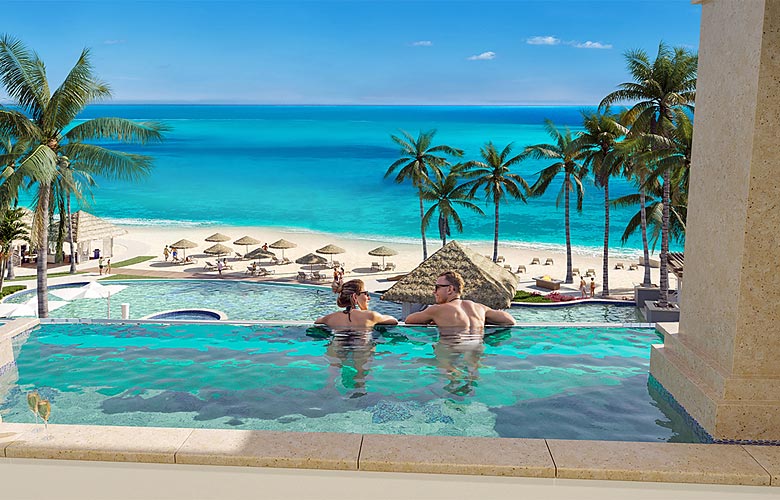 Taking in the view from a SkyPool suite