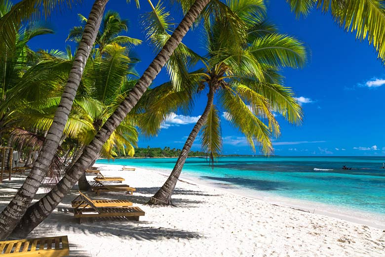 The turquoise waters of Saona Island, Dominican Republic