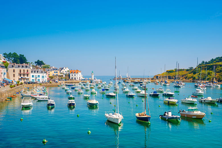 The pretty port of Sauzon, Belle Île en Mer, Brittany