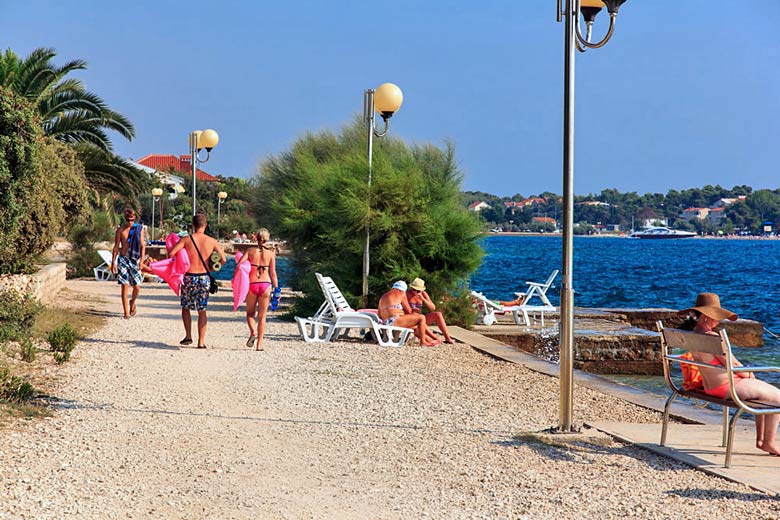 Path along the shoreline to the north of Zadar