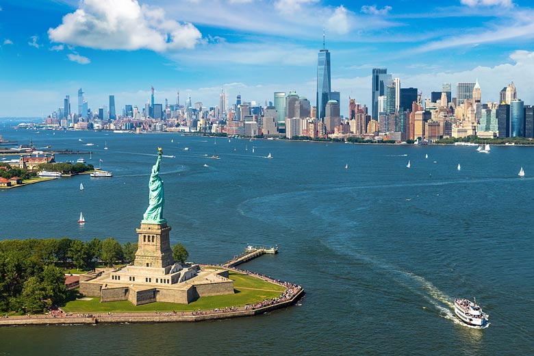 Manhattan and the Statue of Liberty, New York