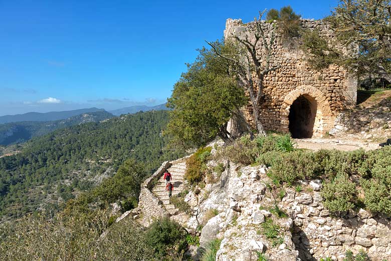 The final flight of steps to the castle gate