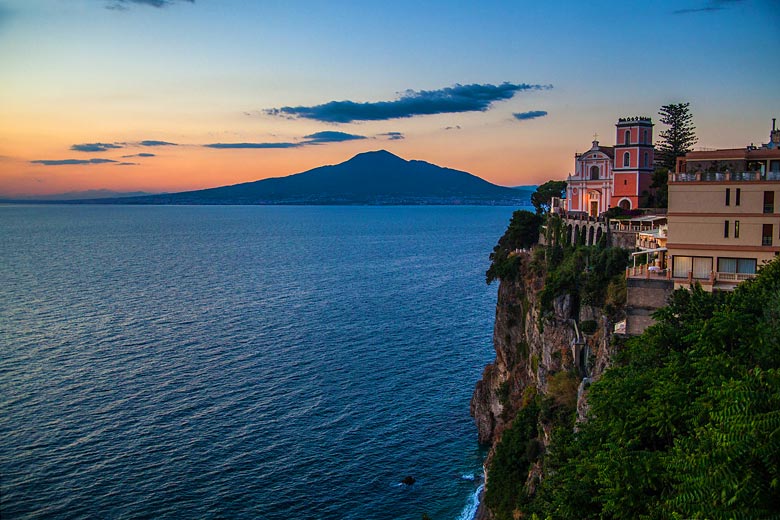 Sunrise over Mt Vesuvius in Sorrento