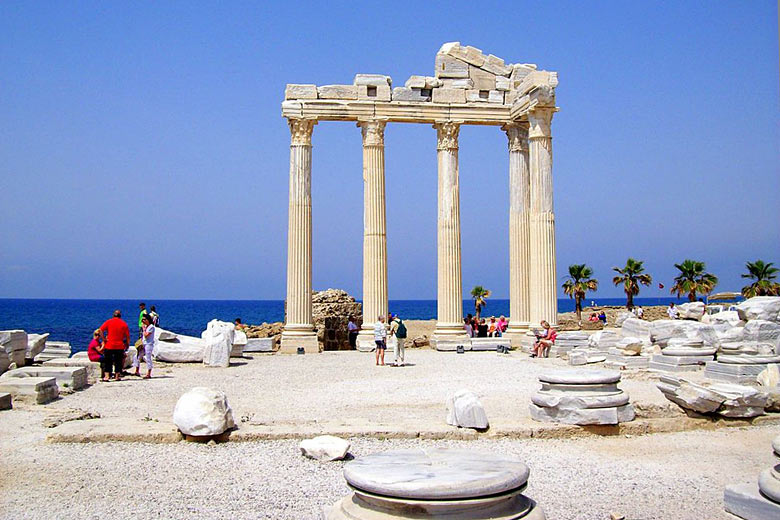 Ruins of the temple of Apollo in Side, Turkey