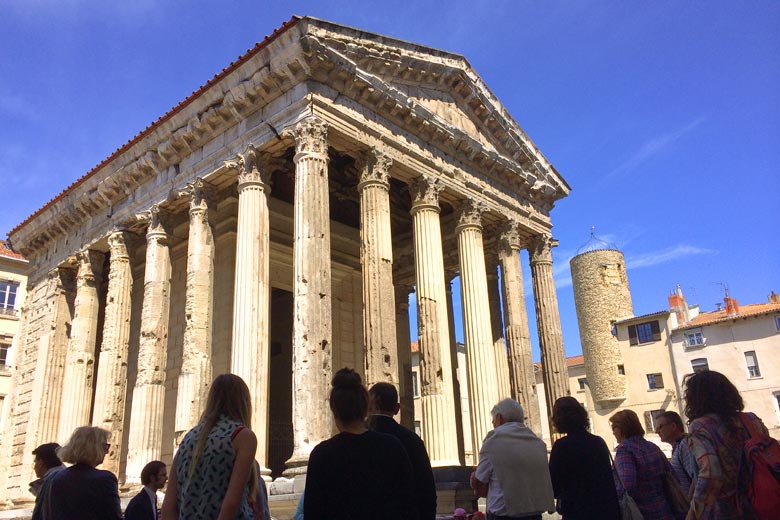 The impressive Temple of Augustus and Livia, Vienne