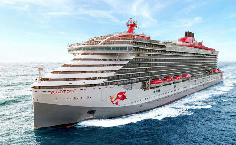 The new Virgin Voyages ship - Scarlet Lady © Virgin Holidays