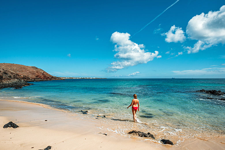 White sand beach on Graciosa Island, Lanzarote